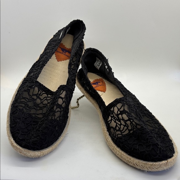 Rocket Dog Black Lace Espadrilles Size 7.5 - Picture 2 of 10